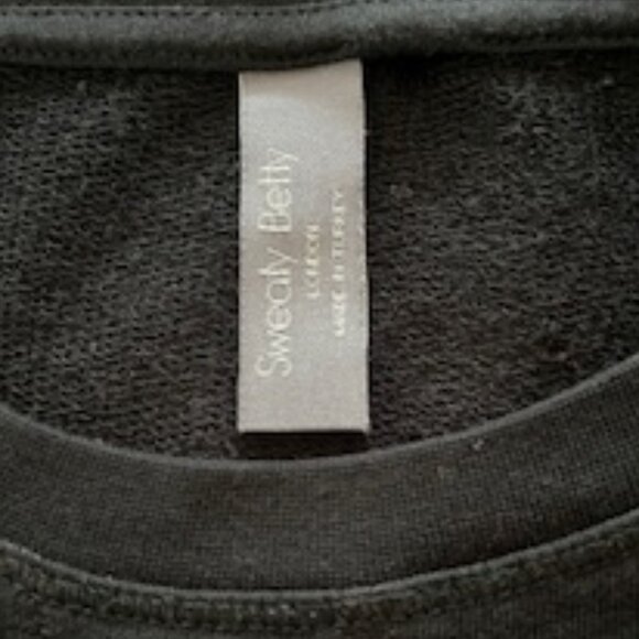 EUC Sweaty Betty After Class Longline Sweatshirt Black - Large US 12 - Picture 5 of 5